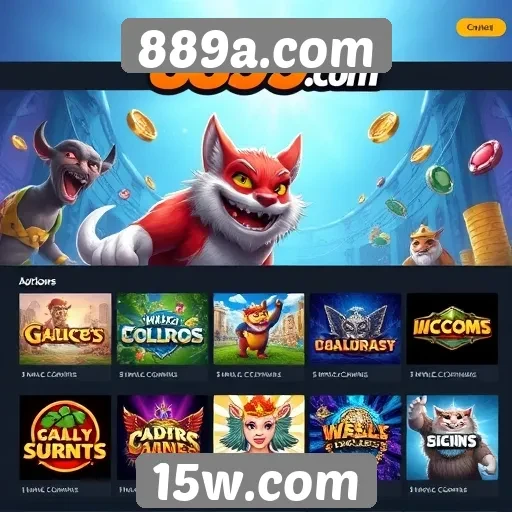 Variedade de jogos disponíveis em 889a.com